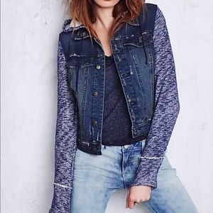Free People Knit Denim Jacket
